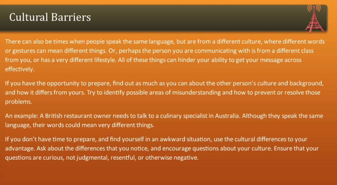 cultural barriers essay